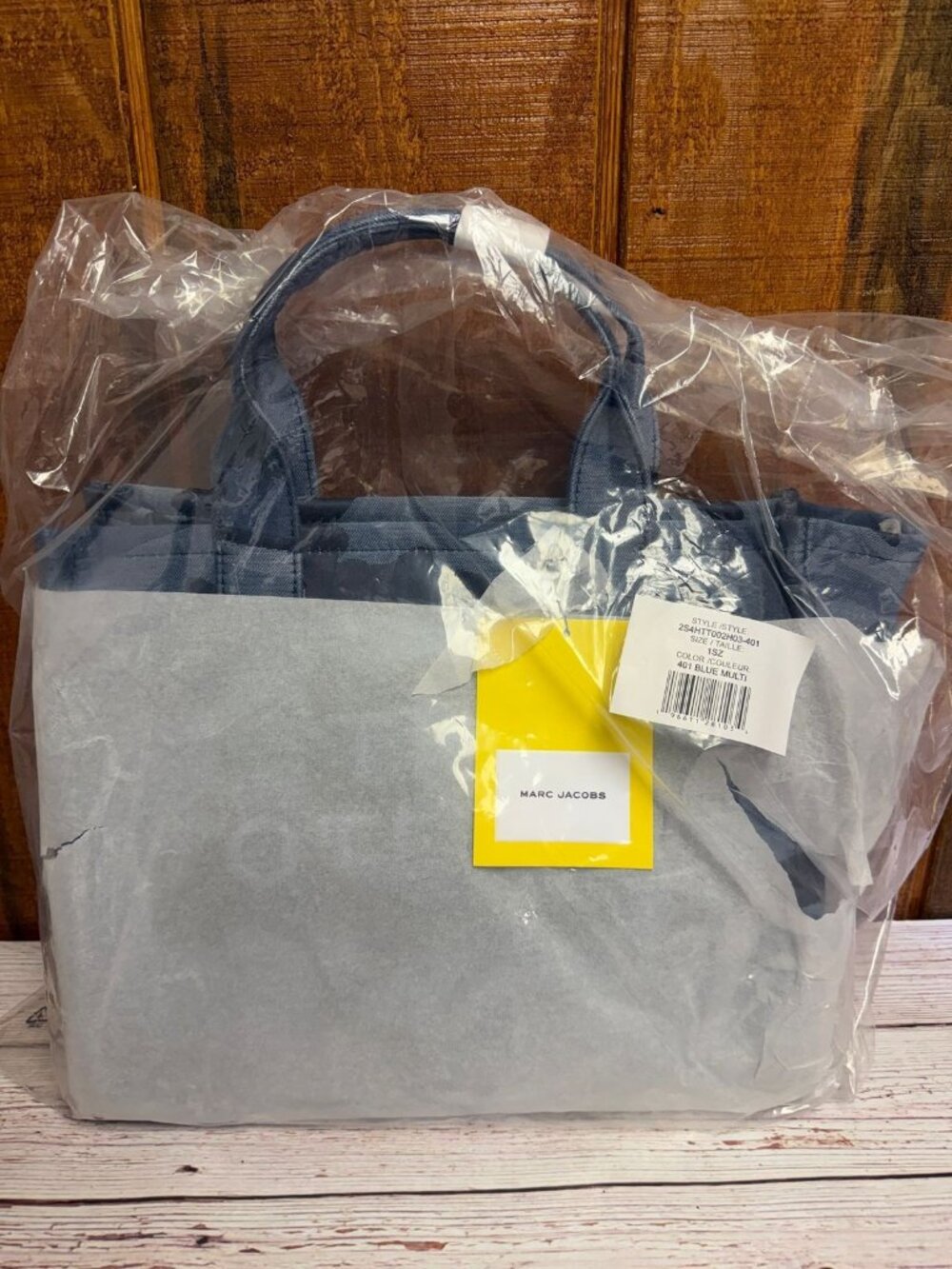 Marc Jacobs The Camo Jacquard Medium Tote Bag - Blue Multi - Picture 7 of 9
